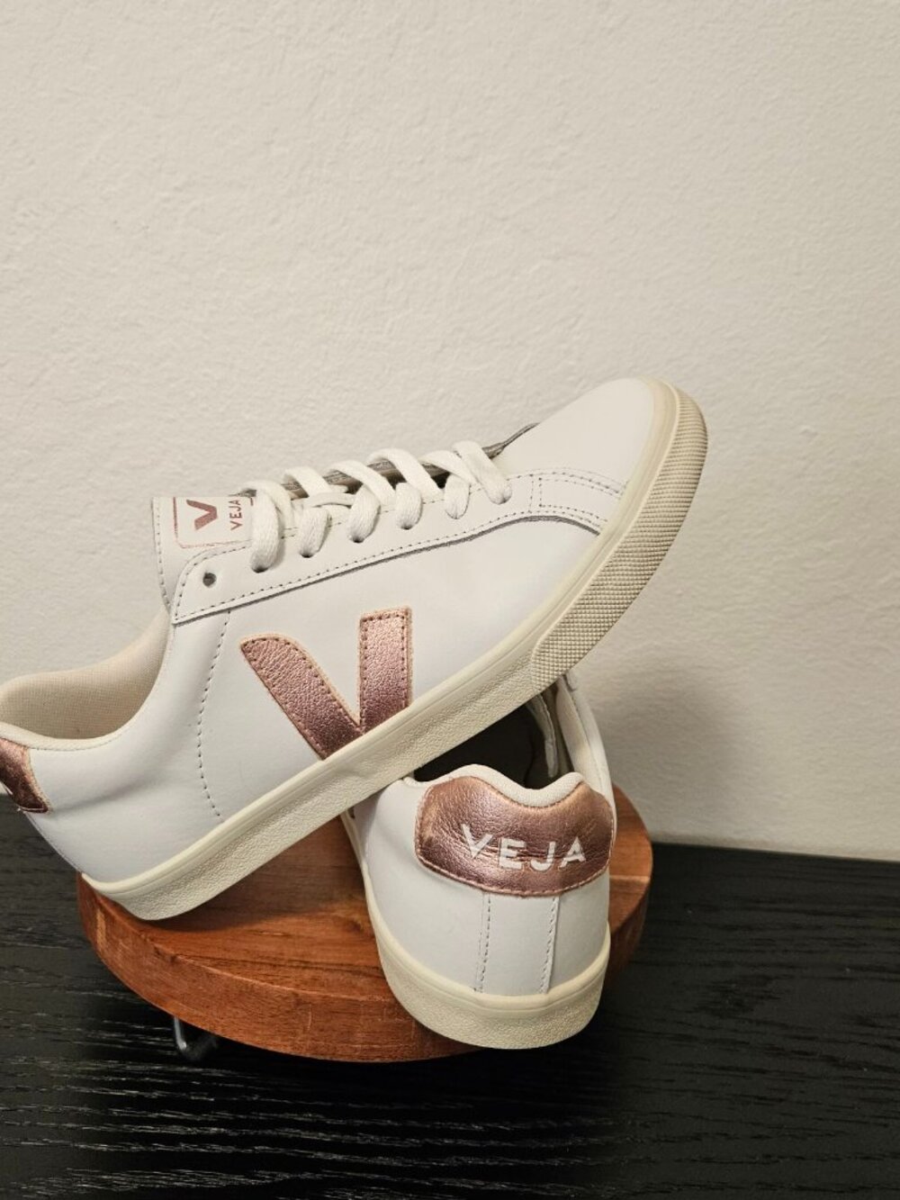 VEJA Esplar Sneakers White Rose Gold Women's 7 EU38